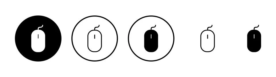 Mouse icon vector. click sign and symbol. pointer icon vector. Illustrazione stock