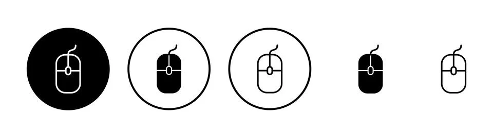 Mouse icon vector. click sign and symbol. pointer icon vector. Stock Illustration