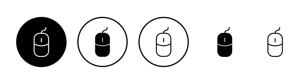 Mouse icon vector. click sign and symbol. pointer icon vector. Ilustração Stock