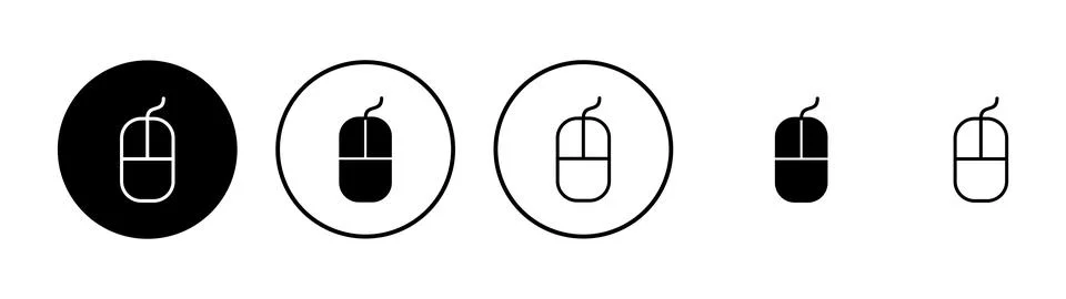 Mouse icon vector. click sign and symbol. pointer icon vector. 库存插图