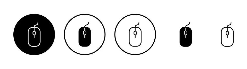 Mouse icon vector. click sign and symbol. pointer icon vector. 库存插图