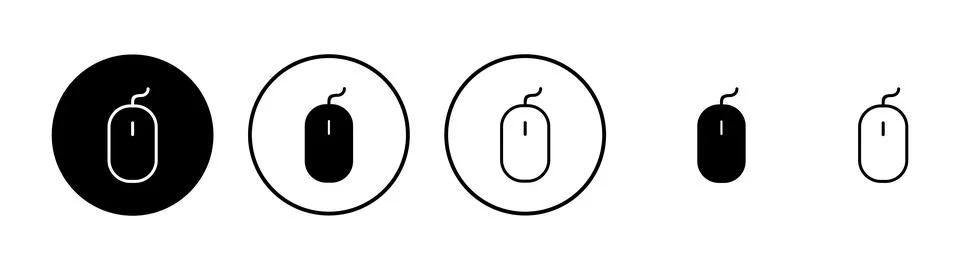 Mouse icon vector. click sign and symbol. pointer icon vector. イラスト素材