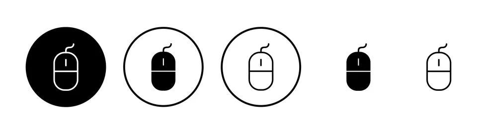 Mouse icon vector. click sign and symbol. pointer icon vector. 스톡 일러스트