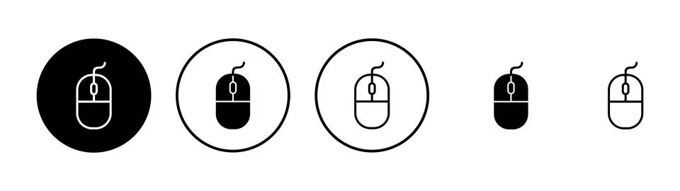 Mouse icon vector. click sign and symbol. pointer icon vector. 库存插图