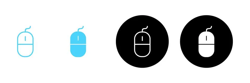 Mouse icon vector. click sign and symbol. pointer icon vector. Stock Illustration