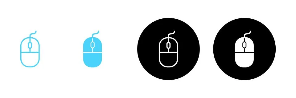 Mouse icon vector. click sign and symbol. pointer icon vector. Stock Illustration