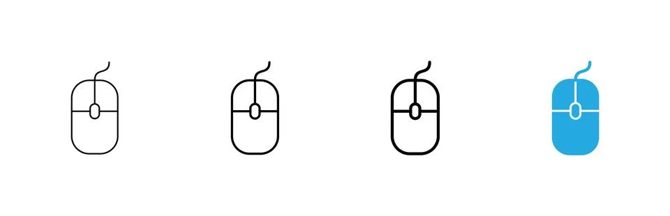 Mouse icon vector. click sign and symbol. pointer icon vector. Stock Illustration