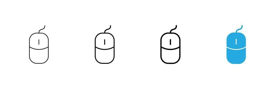 Mouse icon vector. click sign and symbol. pointer icon vector. Stock Illustration