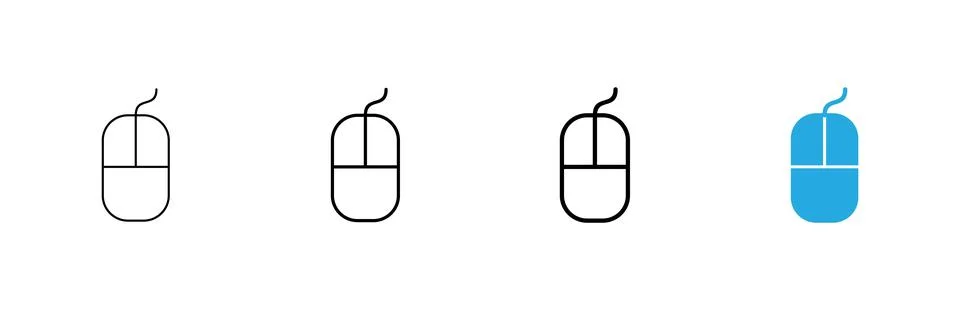 Mouse icon vector. click sign and symbol. pointer icon vector. Stock Illustration