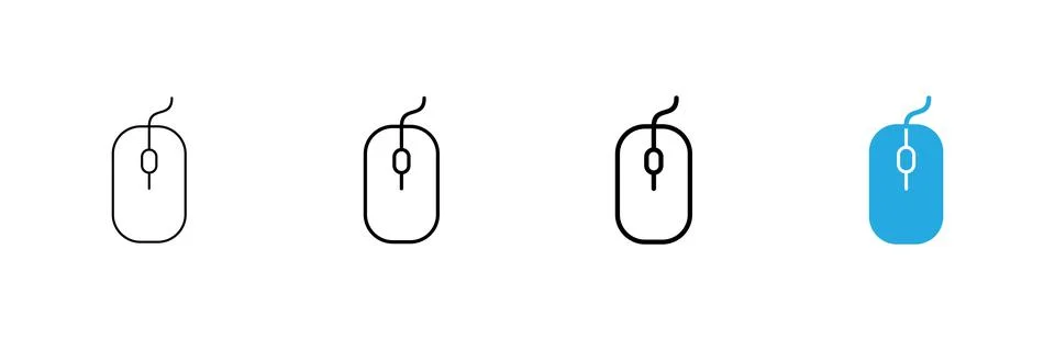 Mouse icon vector. click sign and symbol. pointer icon vector. Stock Illustration