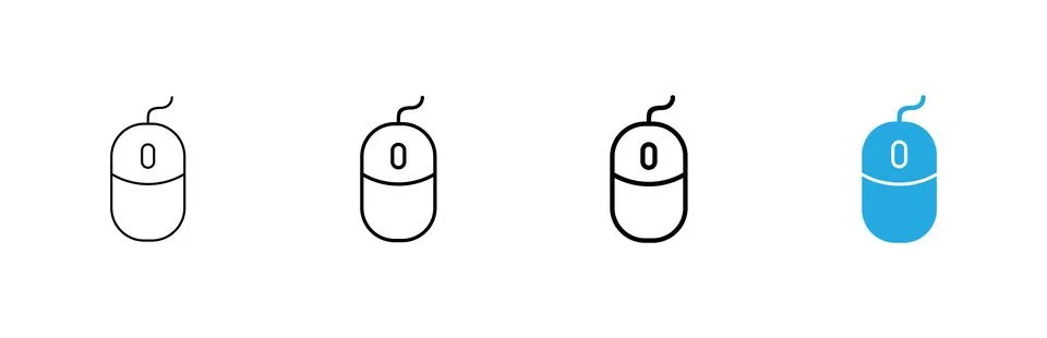 Mouse icon vector. click sign and symbol. pointer icon vector. Stock Illustration