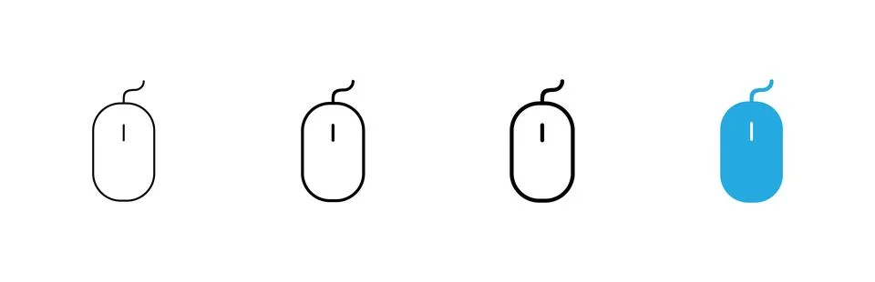 Mouse icon vector. click sign and symbol. pointer icon vector. 스톡 일러스트