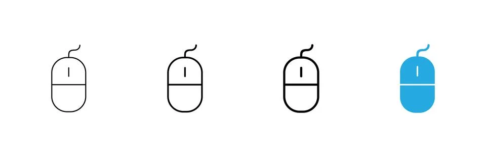 Mouse icon vector. click sign and symbol. pointer icon vector. Stock Illustration
