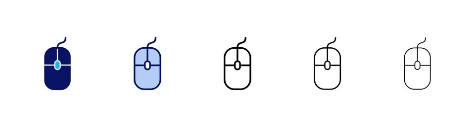 Mouse icon vector. click sign and symbol. pointer icon vector. Stock Illustration