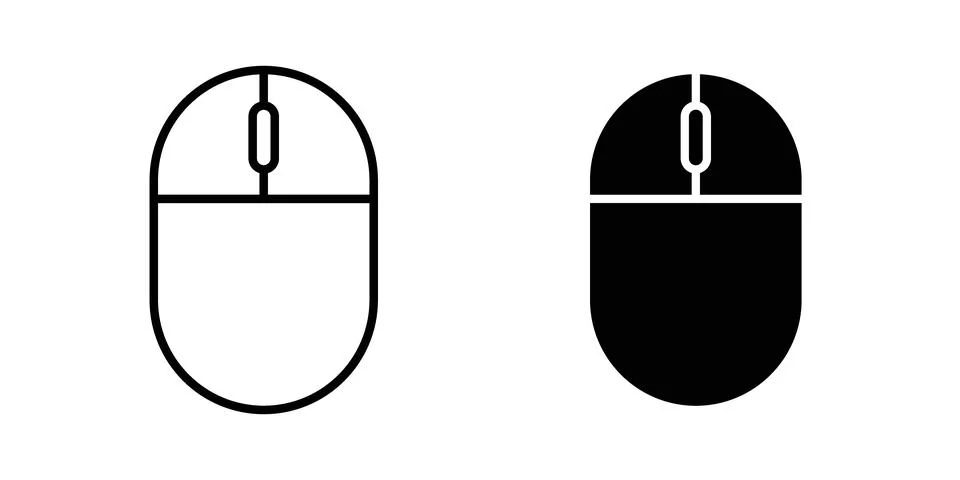 Mouse icon vector editable eps10 스톡 일러스트