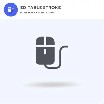 Mouse icon vector, filled flat sign, solid pictogram isolated on white, logo  Illustrazione stock