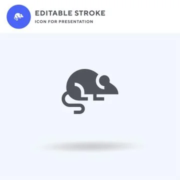 Mouse icon vector, filled flat sign, solid pictogram isolated on white, logo  스톡 일러스트