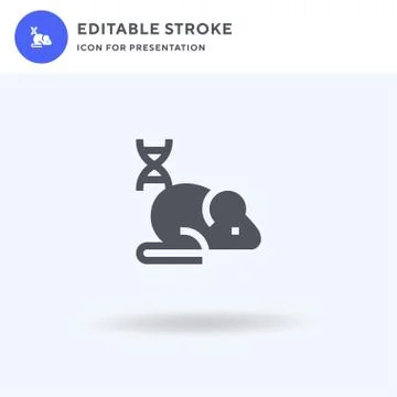 Mouse icon vector, filled flat sign, solid pictogram isolated on white, logo Illustrazione stock