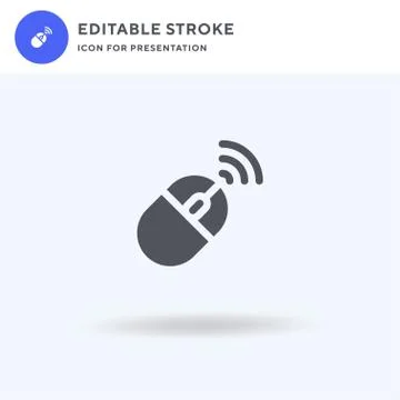 Mouse icon vector, filled flat sign, solid pictogram isolated on white, logo  Stock Illustration