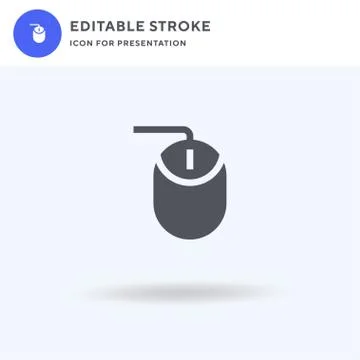 Mouse icon vector, filled flat sign, solid pictogram isolated on white, logo Stock Illustration