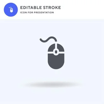 Mouse icon vector, filled flat sign, solid pictogram isolated on white, logo Stock Illustration