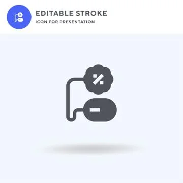 Mouse icon vector, filled flat sign, solid pictogram isolated on white, logo Illustrazione stock