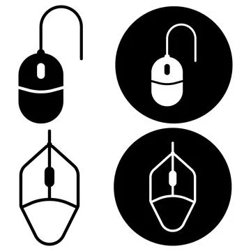Mouse icon vector Stock Illustration