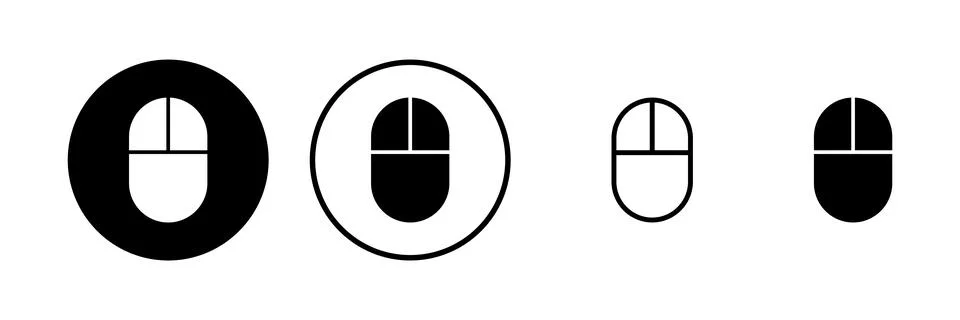 Mouse icon vector illustration. click sign and symbol. pointer icon vector. Illustrazione stock