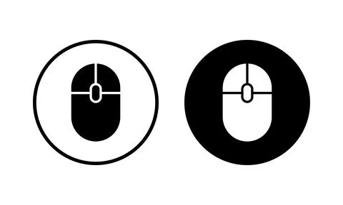 Mouse icon vector illustration. click sign and symbol. pointer icon vector. Illustrazione stock
