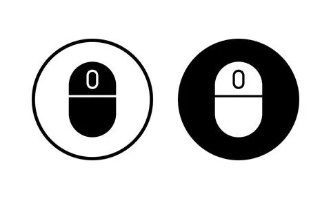 Mouse icon vector illustration. click sign and symbol. pointer icon vector. Stock Illustration