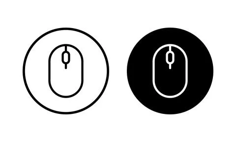 Mouse icon vector illustration. click sign and symbol. pointer icon vector. Stock Illustration