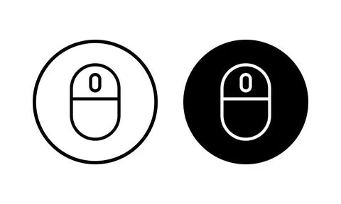 Mouse icon vector illustration. click sign and symbol. pointer icon vector. Stock Illustration