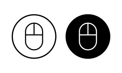 Mouse icon vector illustration. click sign and symbol. pointer icon vector. Stock Illustration