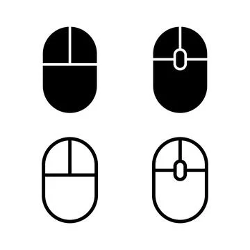Mouse icon vector illustration. click sign and symbol. pointer icon vector. Illustrazione stock