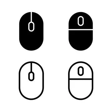 Mouse icon vector illustration. click sign and symbol. pointer icon vector. Illustrazione stock
