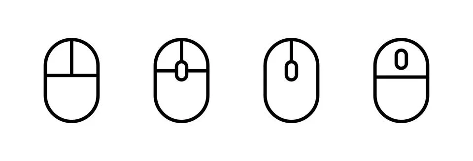 Mouse icon vector illustration. click sign and symbol. pointer icon vector. Illustrazione stock