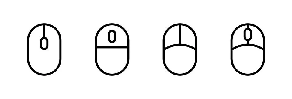 Mouse icon vector illustration. click sign and symbol. pointer icon vector. Illustrazione stock