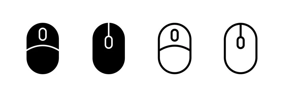Mouse icon vector illustration. click sign and symbol. pointer icon vector. Illustrazione stock