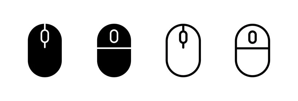 Mouse icon vector illustration. click sign and symbol. pointer icon vector. Illustrazione stock