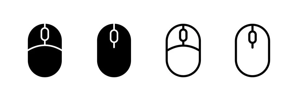 Mouse icon vector illustration. click sign and symbol. pointer icon vector. Illustrazione stock