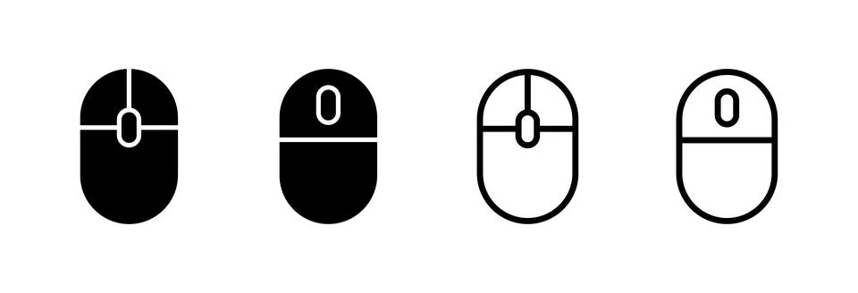 Mouse icon vector illustration. click sign and symbol. pointer icon vector. Stock Illustration