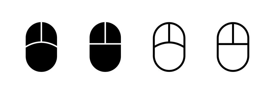 Mouse icon vector illustration. click sign and symbol. pointer icon vector. Stock Illustration