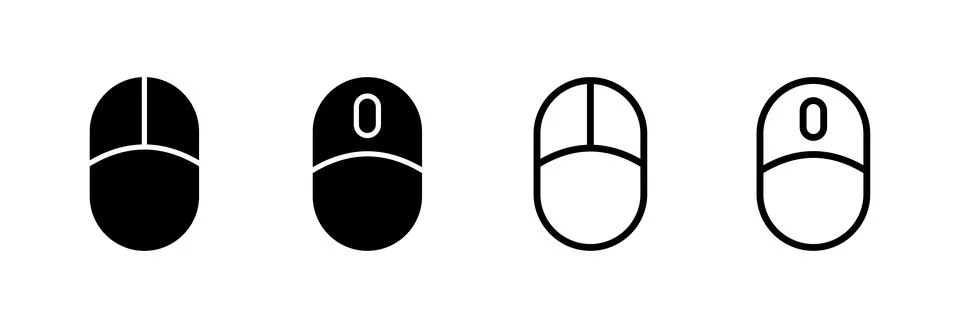 Mouse icon vector illustration. click sign and symbol. pointer icon vector. Illustrazione stock