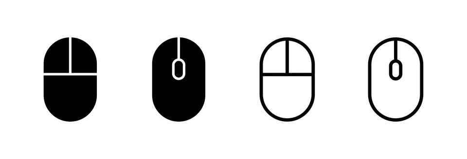Mouse icon vector illustration. click sign and symbol. pointer icon vector. Illustrazione stock