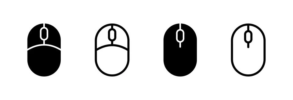 Mouse icon vector illustration. click sign and symbol. pointer icon vector. Illustrazione stock