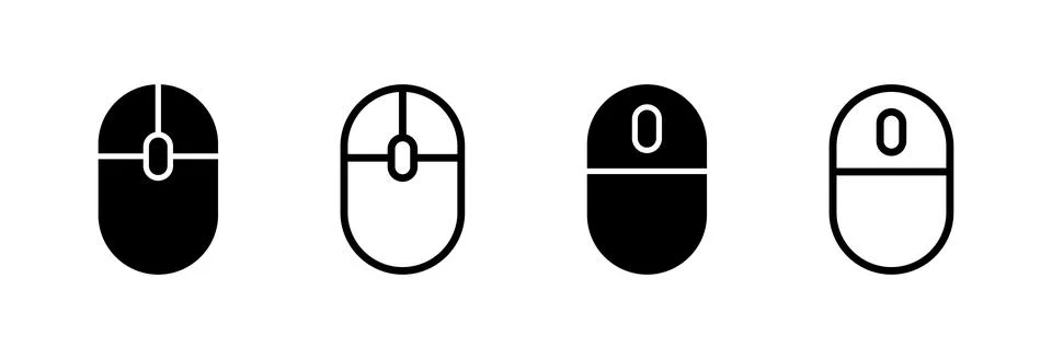 Mouse icon vector illustration. click sign and symbol. pointer icon vector. Stock Illustration