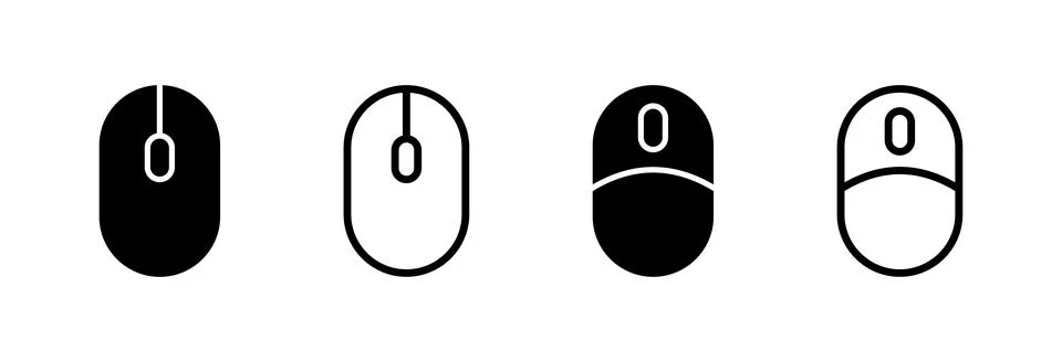 Mouse icon vector illustration. click sign and symbol. pointer icon vector. Illustrazione stock