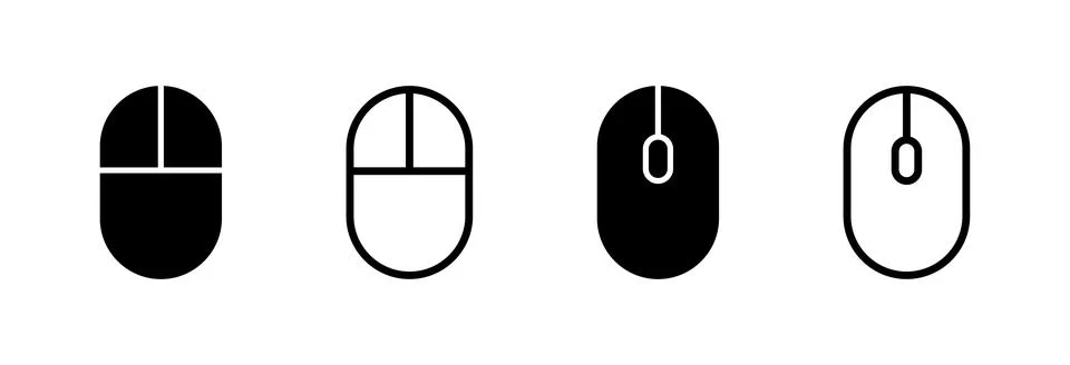 Mouse icon vector illustration. click sign and symbol. pointer icon vector. Stockillustratie