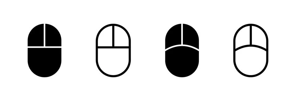 Mouse icon vector illustration. click sign and symbol. pointer icon vector. 스톡 일러스트