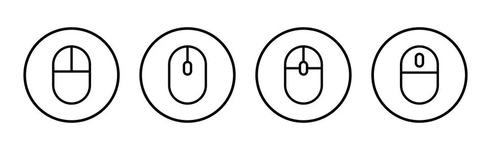 Mouse icon vector illustration. click sign and symbol. pointer icon vector. 库存插图